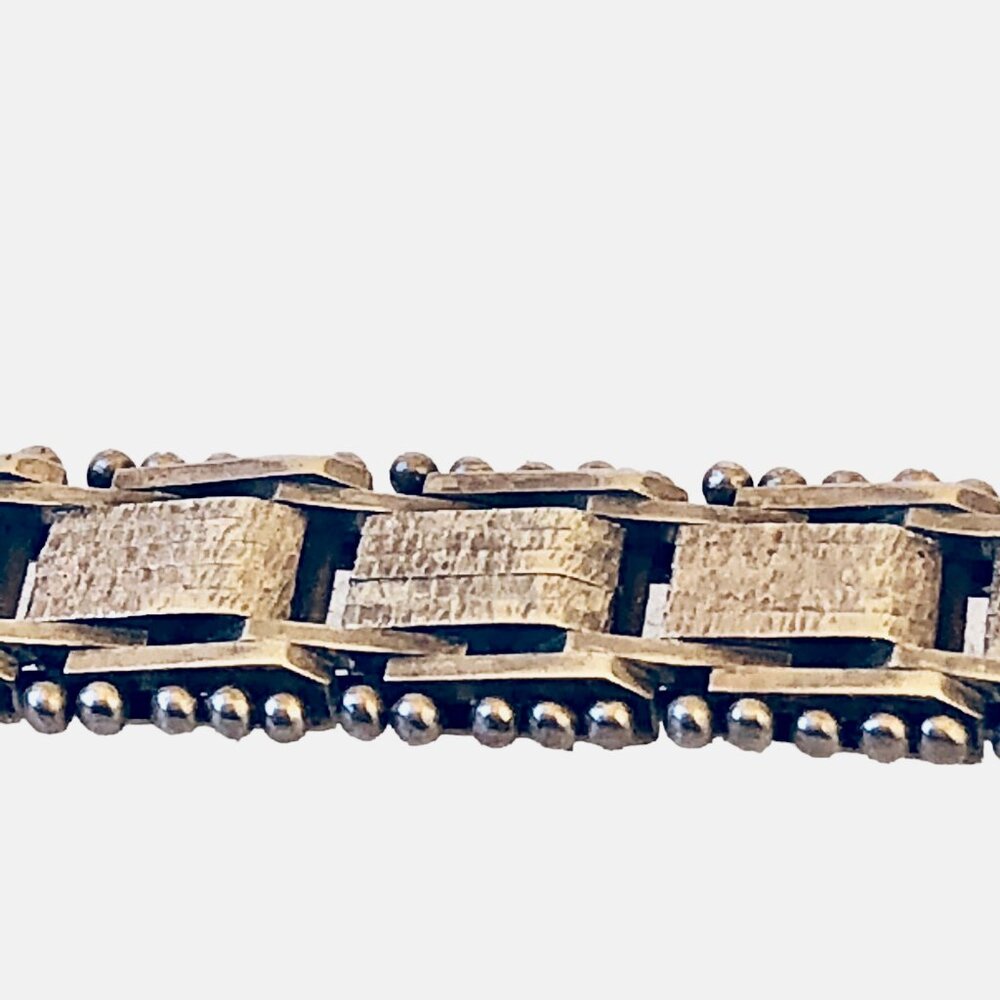 Sterling Silver Italy 925 Unique Chain Bracelet Signed SU Womens 7" - Picture 13 of 16